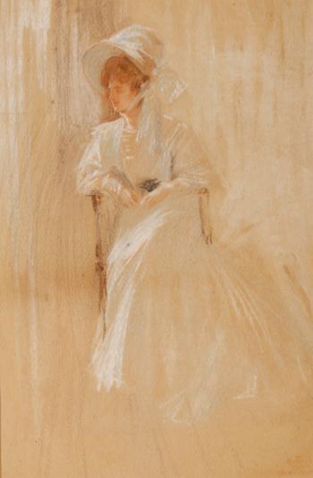 Portrait sketch of Mrs Seuter by William Russell Flint