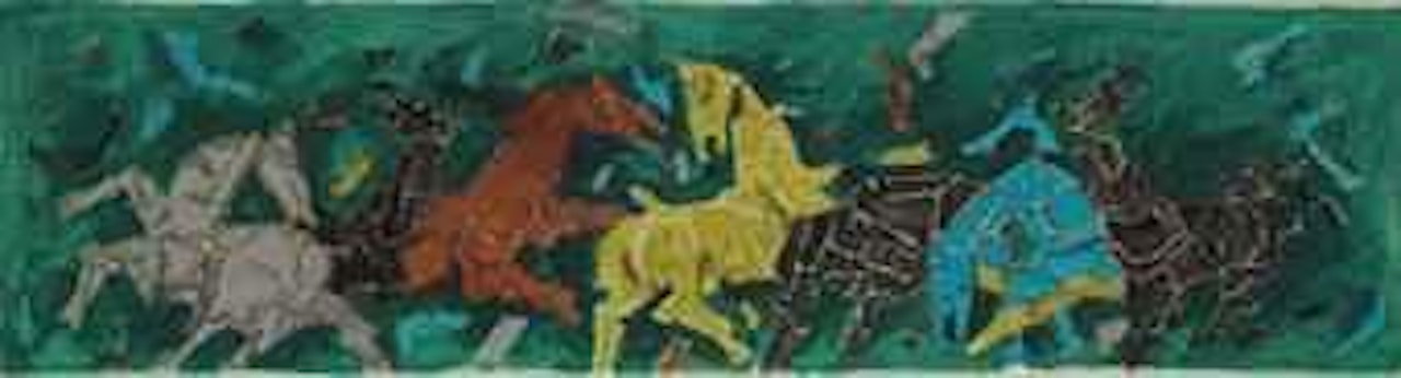 Untitled (Seven Horses) by M.F. Husain