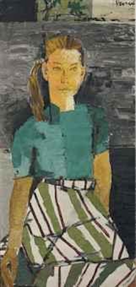 Untitled (Portrait of Deborah) by M.F. Husain