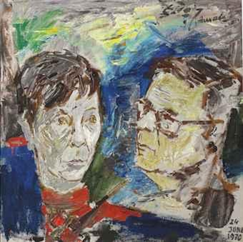 Untitled (Portrait of Mr and Mrs Keehn) by M.F. Husain