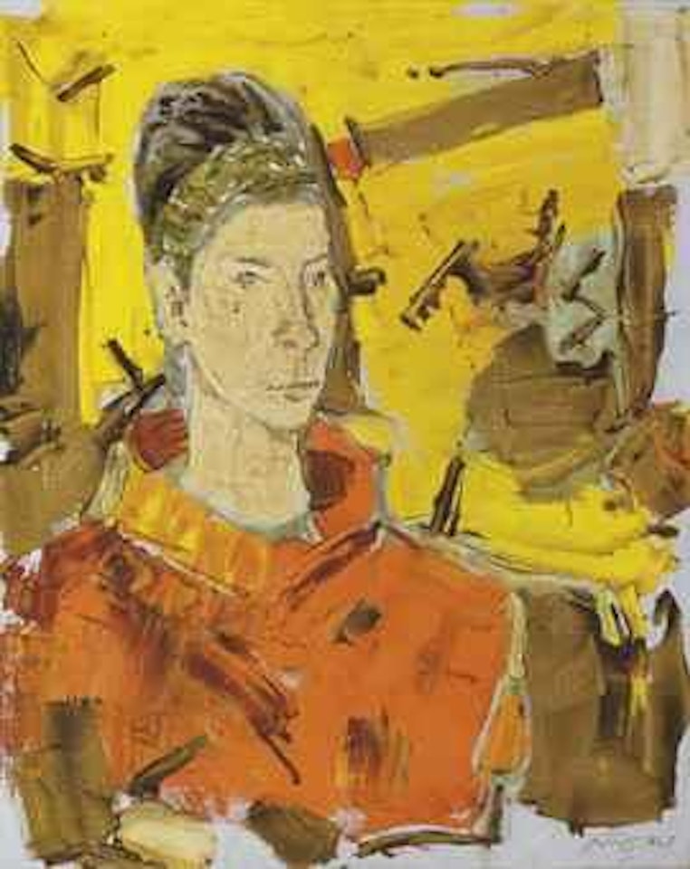 Untitled (Portrait of Deborah) by M.F. Husain