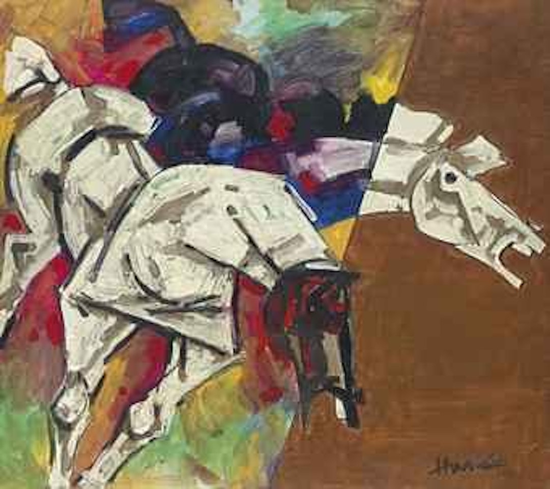 Untitled (Horses) by M.F. Husain