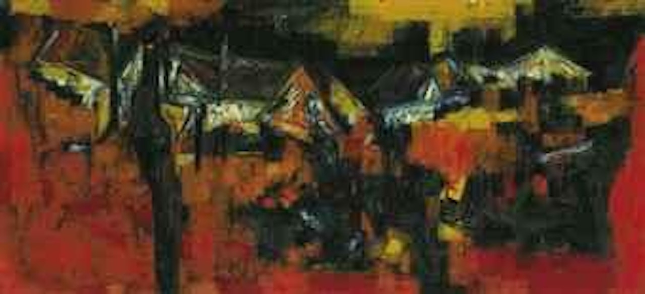 Untitled (Village) by Sayed Haider Raza