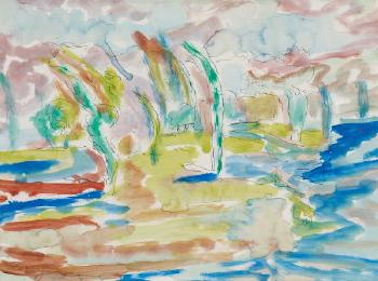 Rheinlandschaft by Herbert Zangs
