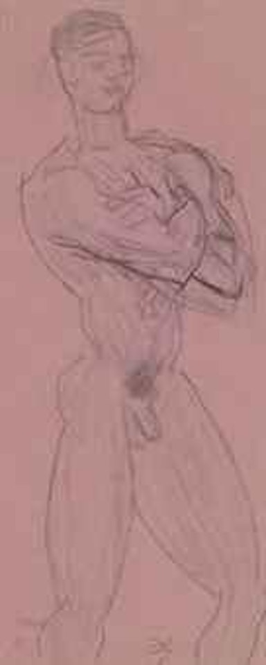 Standing male nude by Duncan Grant