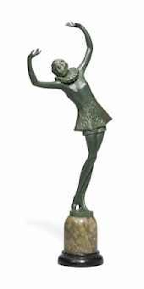 A Josef Lorenzl Cold-painted Bronze Figure by Josef Lorenzl