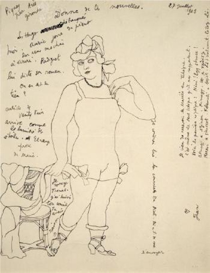 Portrait-lettre by Jean Cocteau