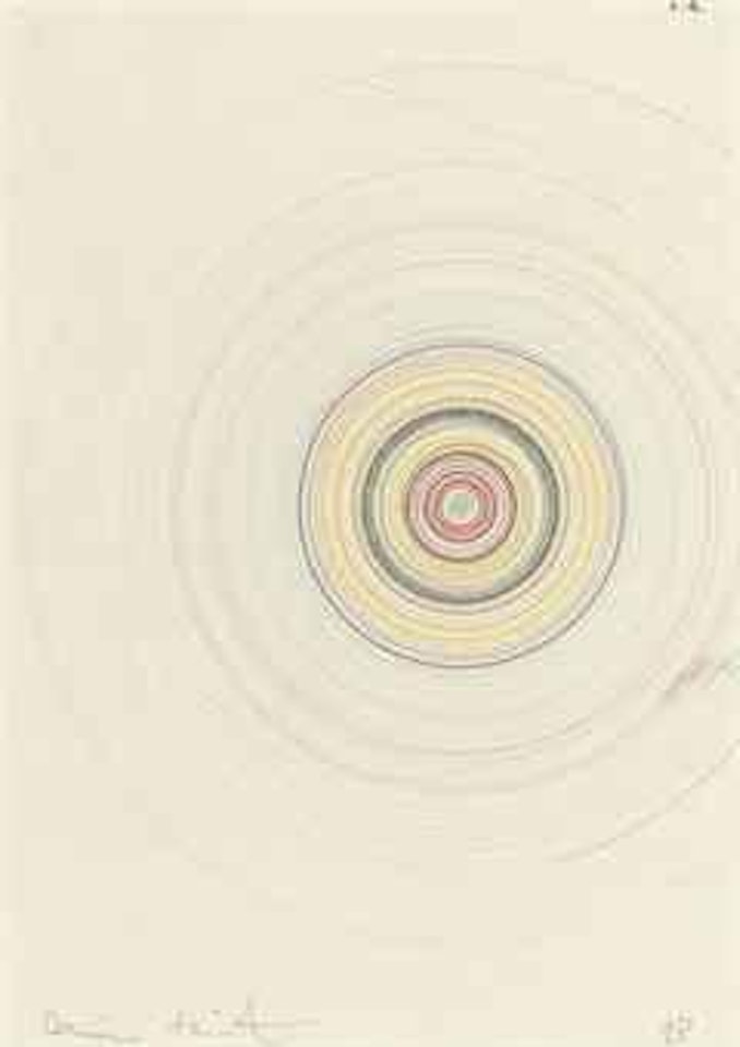 Beautiful Mild Psychotic Drawing (with small blue interference) by Damien Hirst