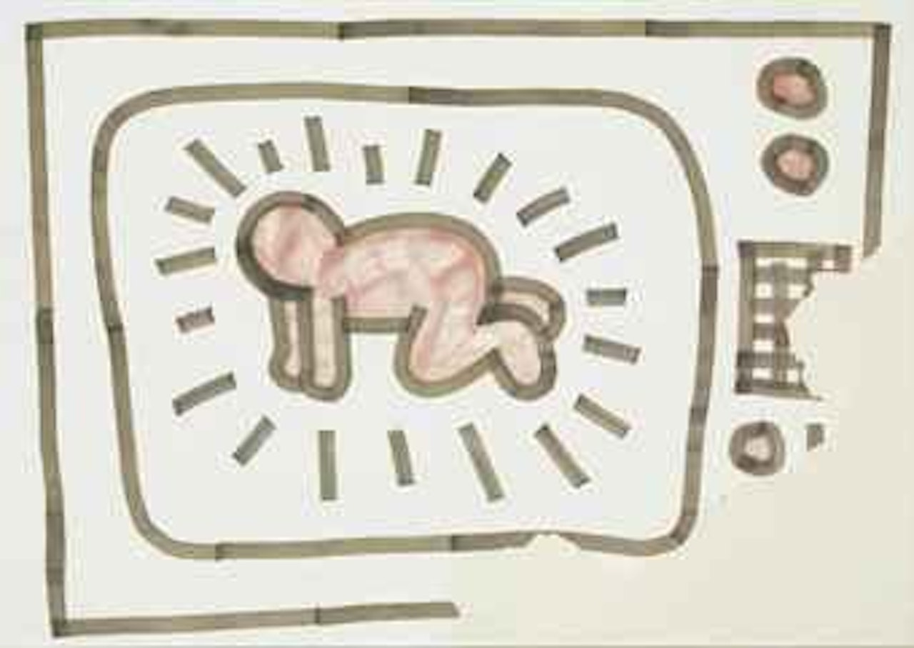 Untitled (Radiant Baby Inside TV) by Keith Haring