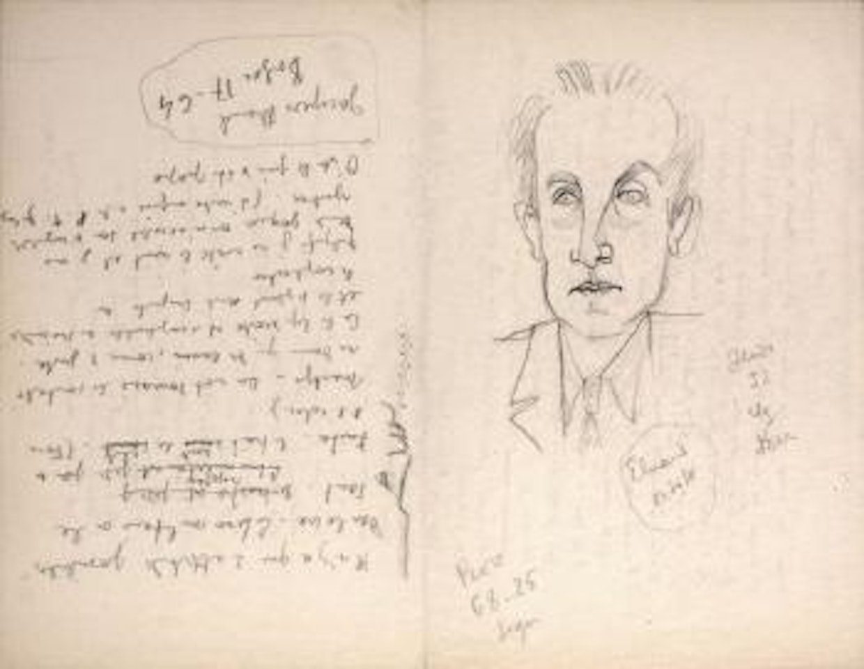 Portrait de Paul Éluard by Jean Cocteau