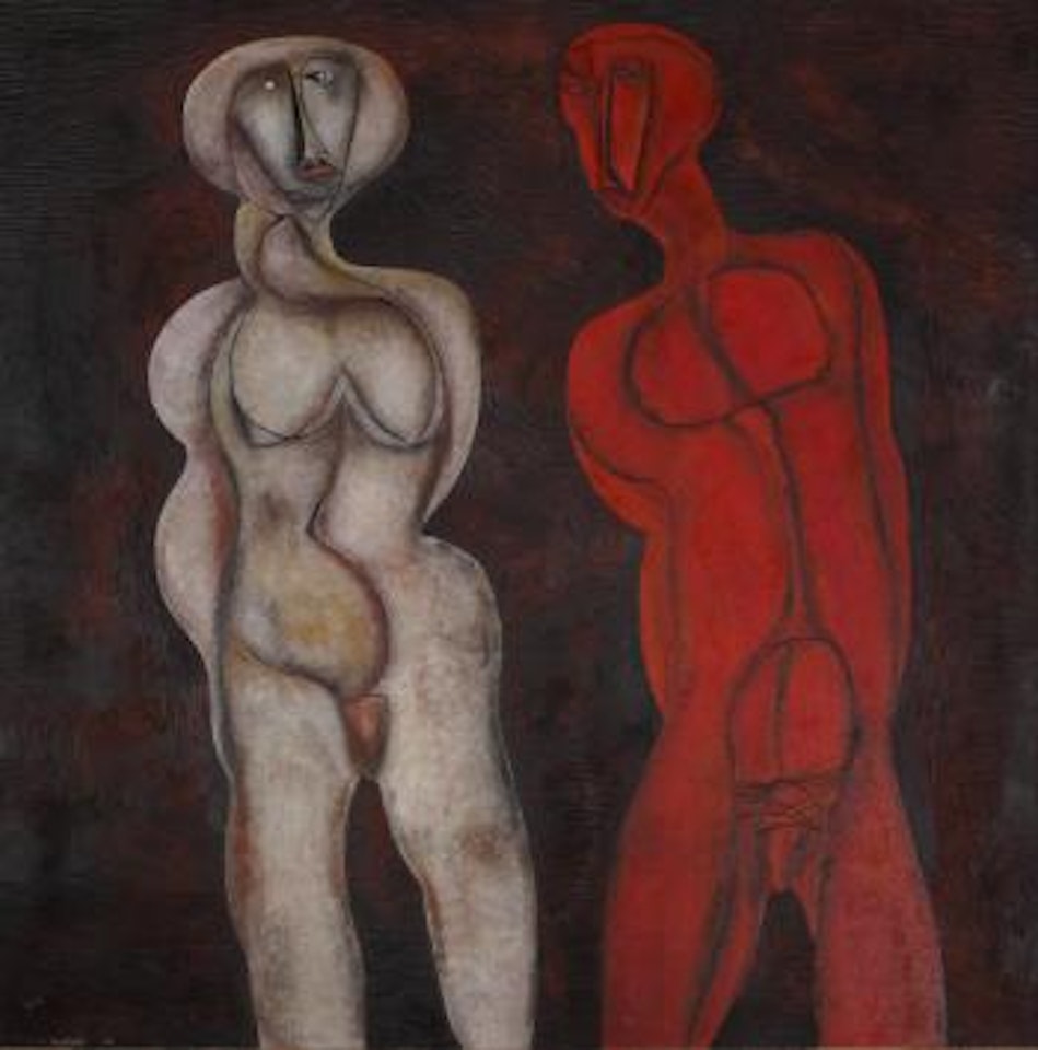 Two figures by Cecil Skotnes