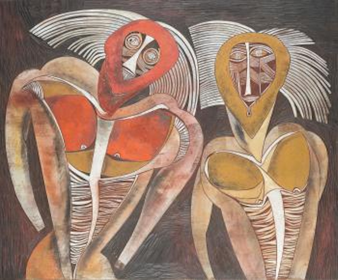Dingane and Mhlangana by Cecil Skotnes
