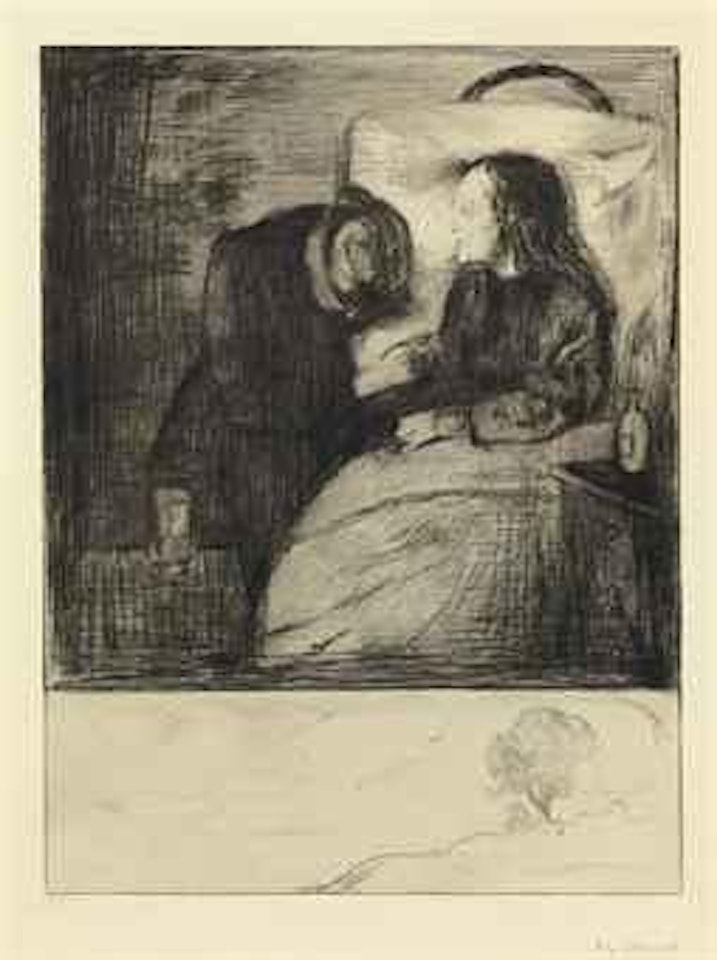 Das kranke Kind I (Schiefler 7; Woll 7) by Edvard Munch