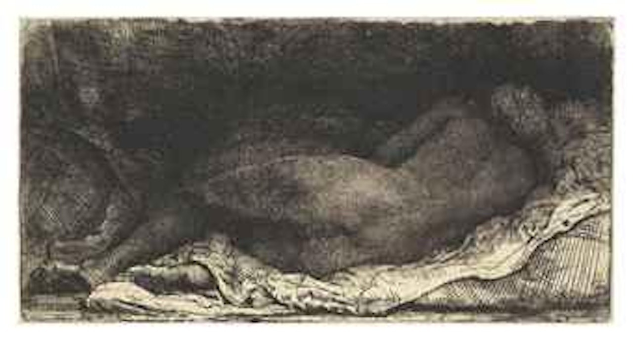 Negress lying down (B., Holl. 205; H. 299) by Attributed to Rembrandt Harmensz van Rijn