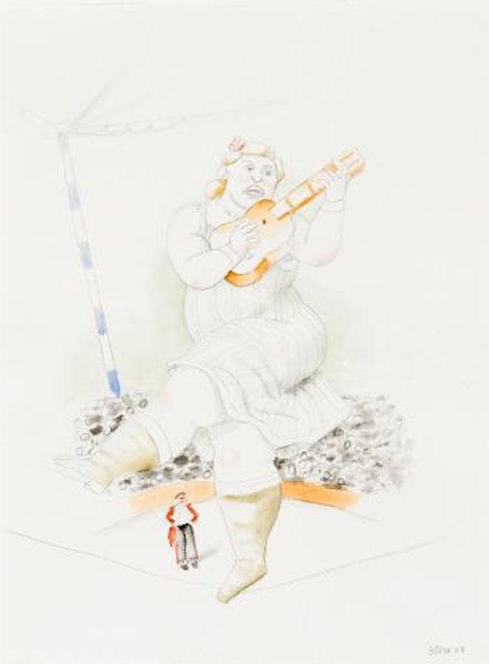 The tightrope walker by Fernando Botero