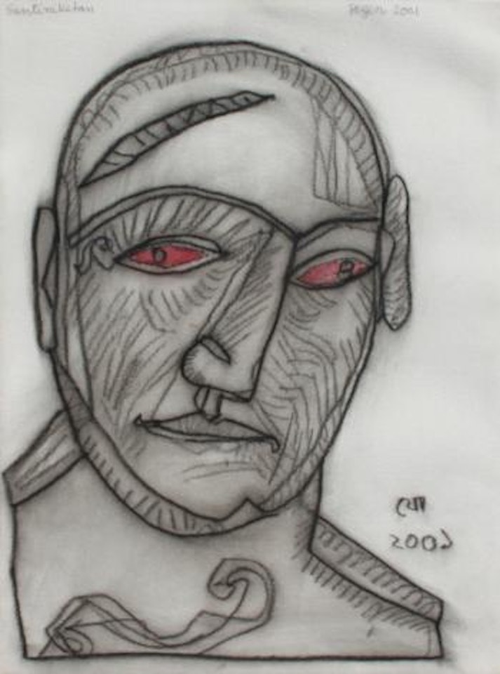Agonised (man) by Jogen Chowdhury