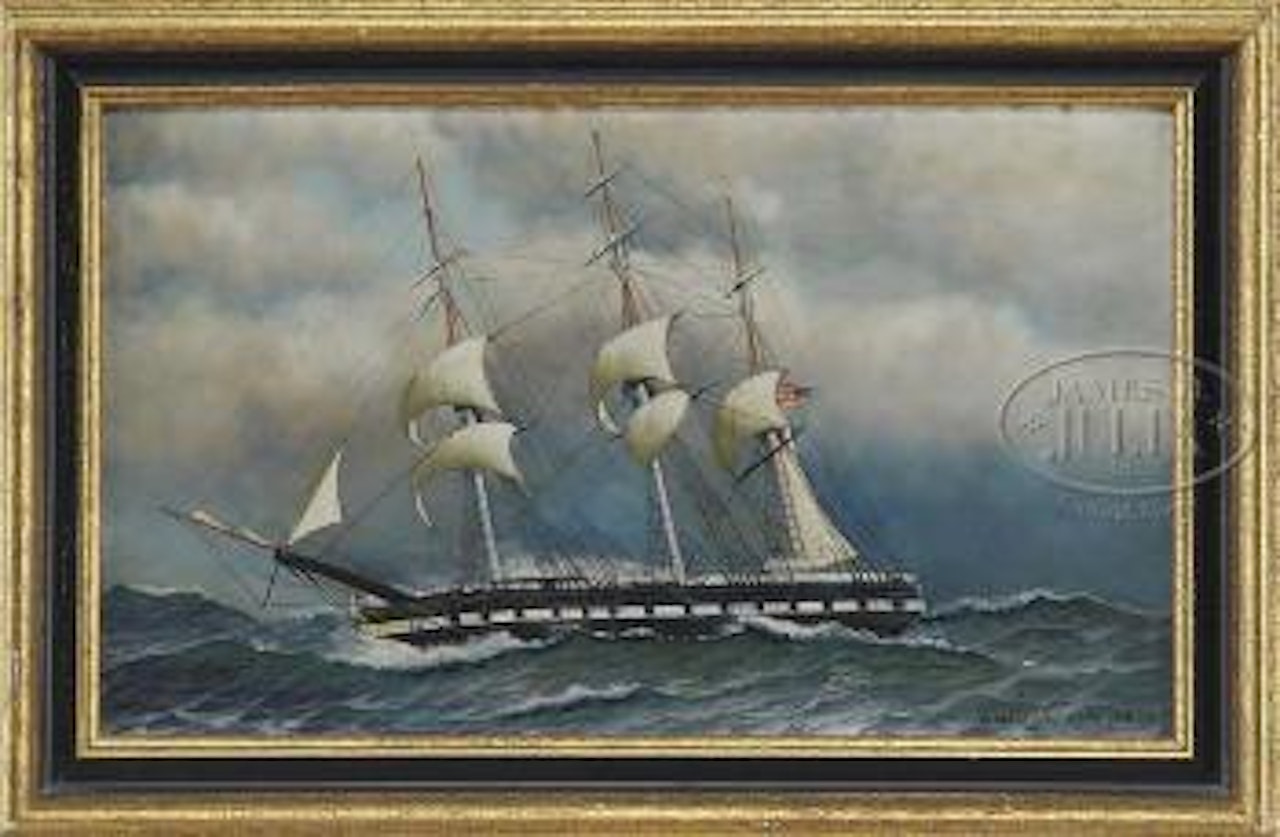 Portrait of the ship 'Daniel Webster' by Antonio Jacobsen