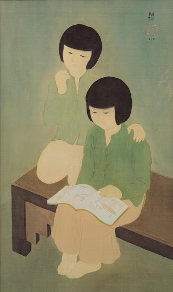 Deux Fillettes (Two Girls) by Mai Trung Thu