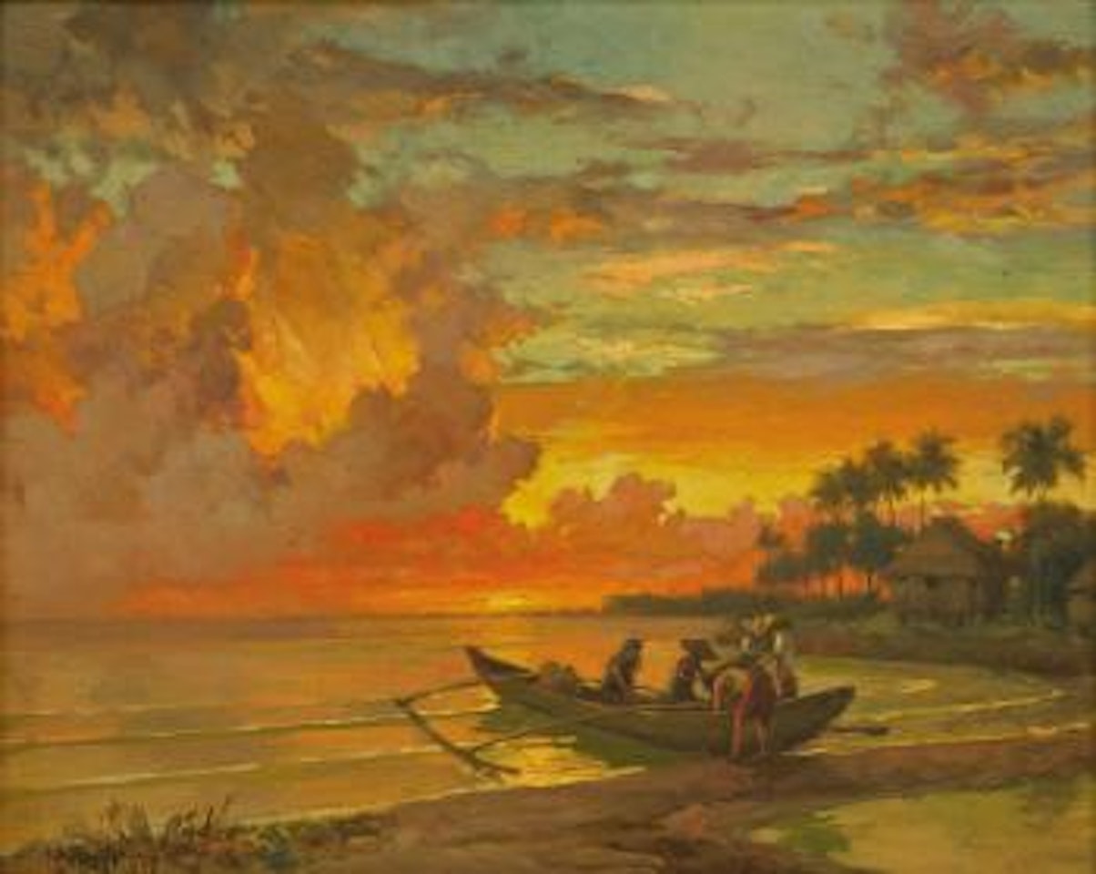 Seascape At Dusk by Fernando Amorsolo