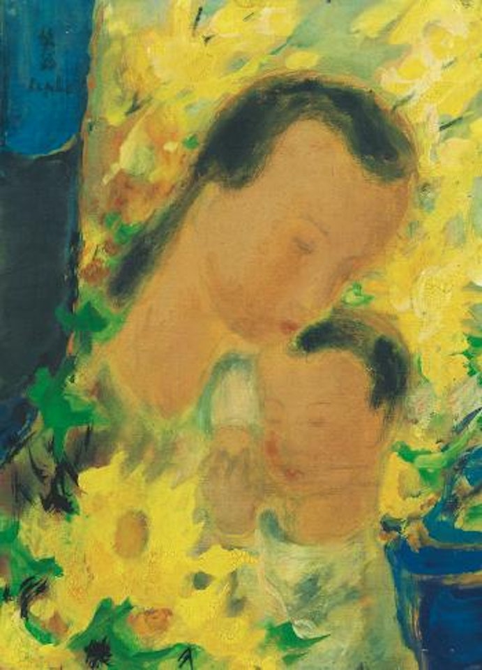 Maternité Au Bouquet Jaune (Maternity By The Yellow Bouquet) by Le Pho