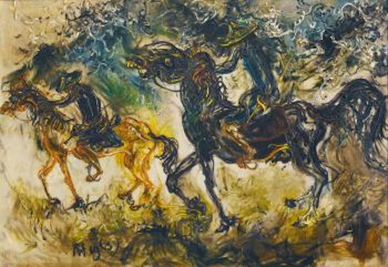 Horse Riding I by Affandi