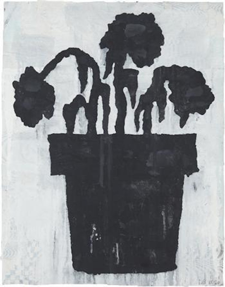 Friendship and Trade (three flowers) by Donald Baechler