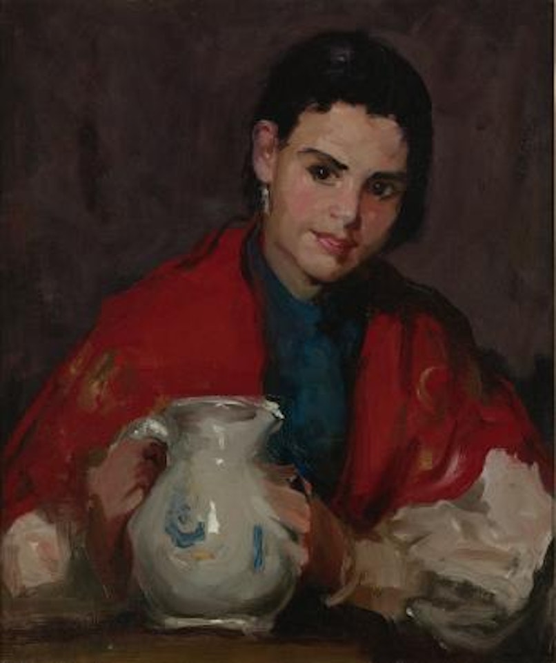 Segovia Girl Holding Pitcher (Girl From Segovia) by Robert Henri