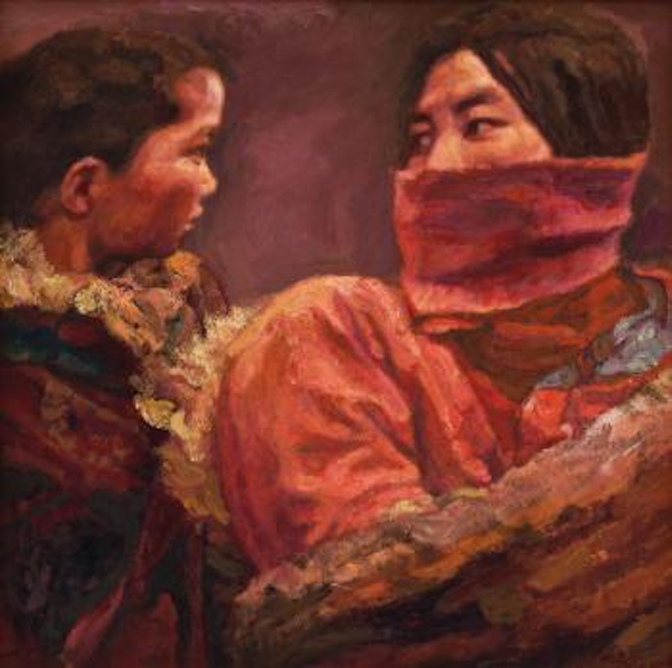 Mother In Red by Chen Yifei