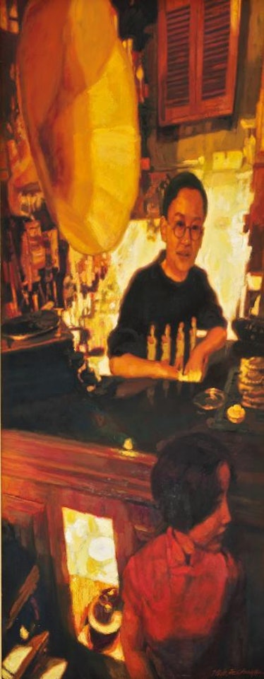 At The Bar by Chen Yifei