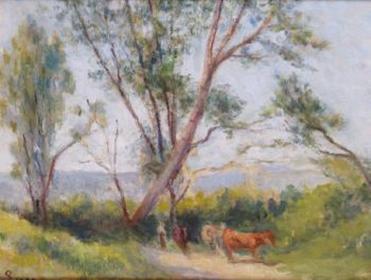 Bergère et son troupeau à Bessy sur Cure by Maximilien Luce