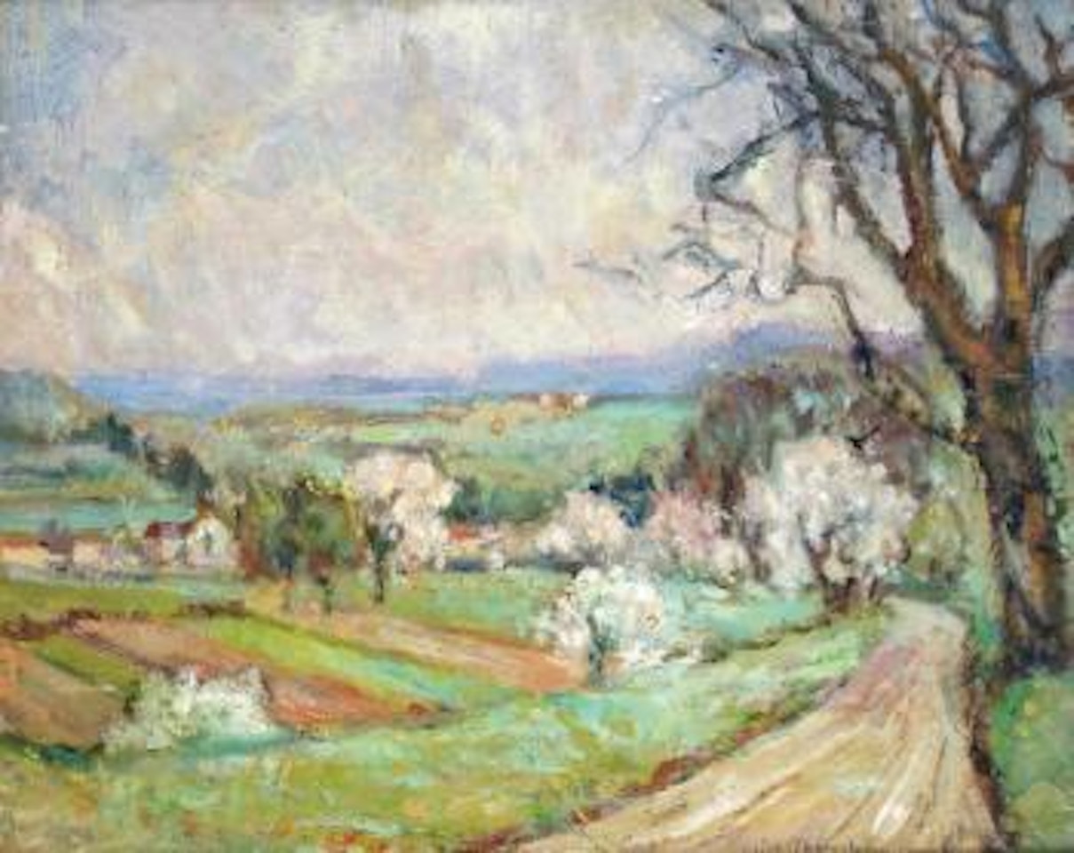 Paysage d'Auvergne au printemps by Victor Charreton