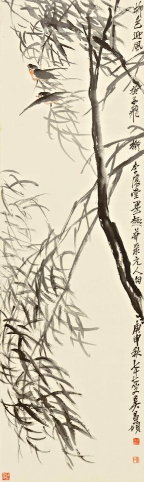 Swallows Under The Willows by Wu Changshuo