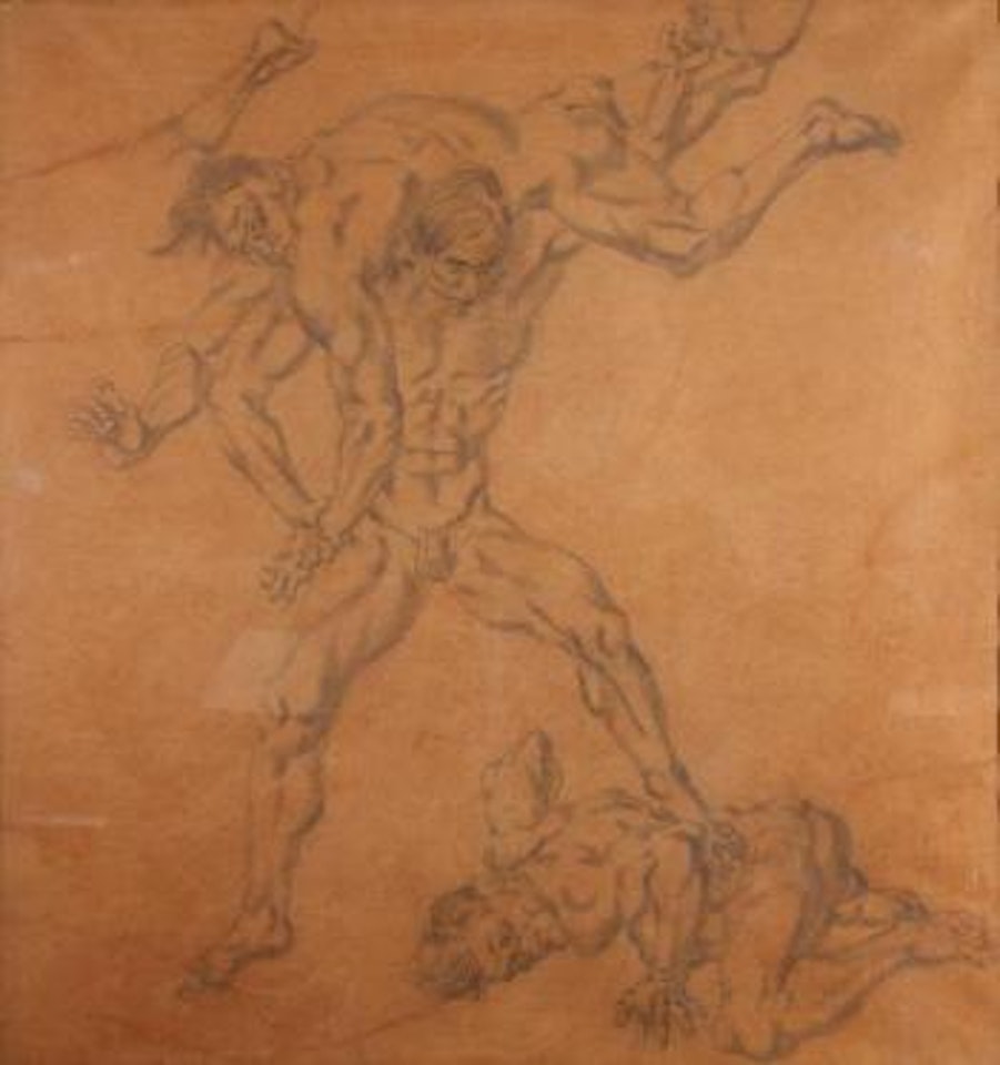 Les lutteurs by Leonard Tsuguharu Foujita