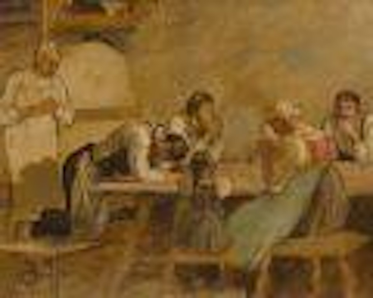 Betende Bauern in der Stube by Franz von Defregger