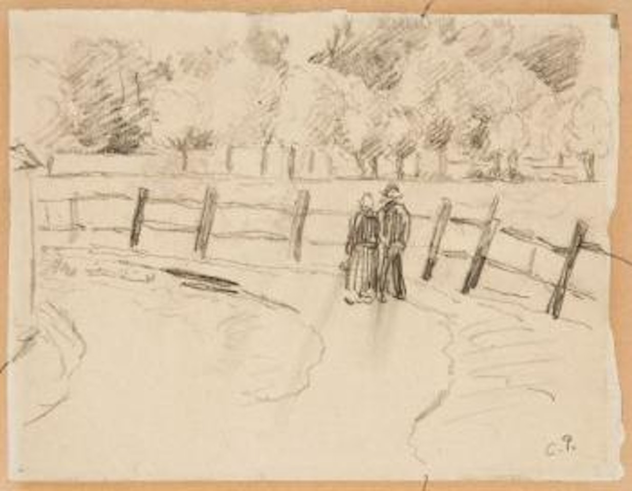 Promenade champêtre by Camille Pissarro