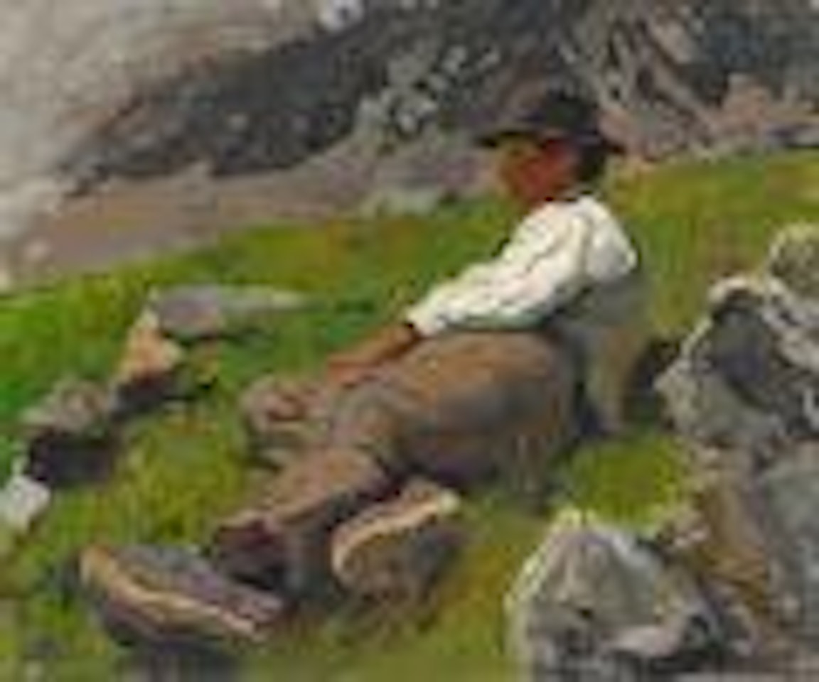 Almhirt im Sonnenlicht by Alexander Koester