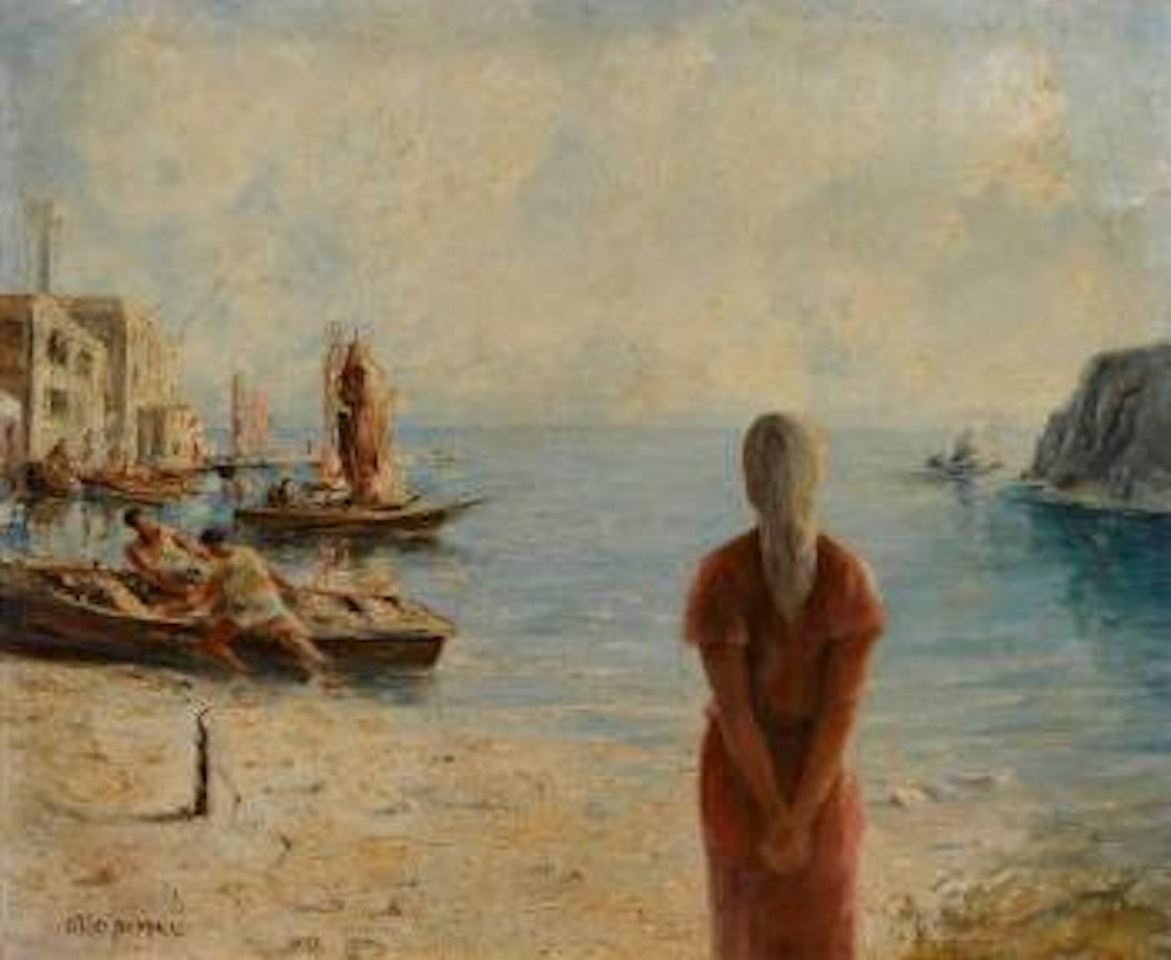 Mädchen am Meer by Otto Pippel