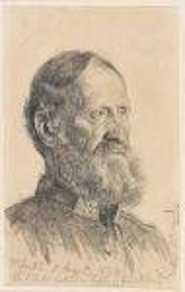 Bildnis eines Mannes mit Vollbart by Adolph Menzel