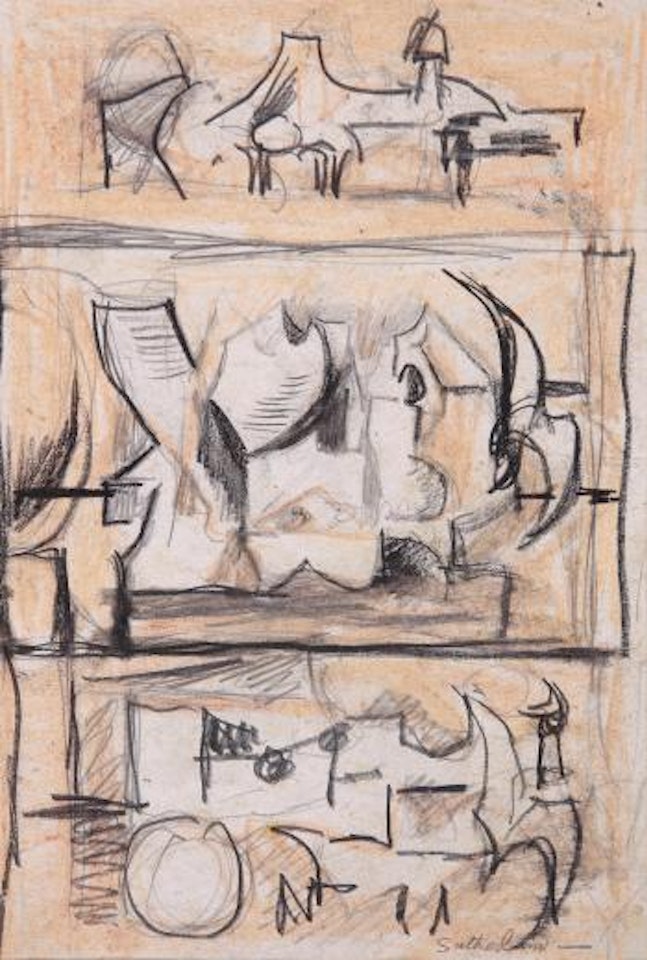 Three studies for origins of the land by Graham Sutherland