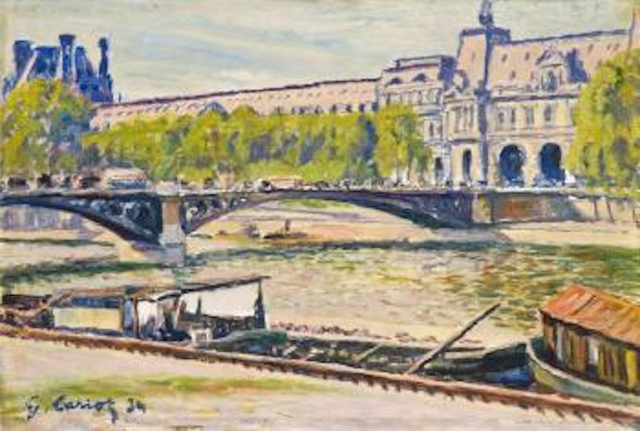 Paris, le pont du Carrousel by Gustave Cariot