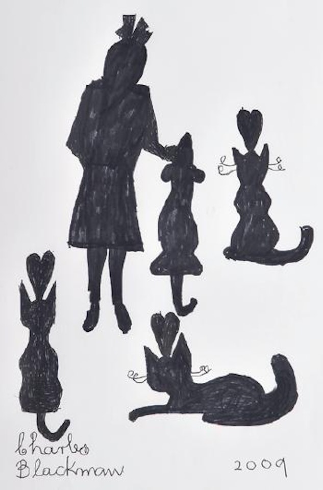 Girl with animals by Charles Blackman