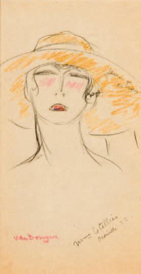 Femme au chapeau jaune by Kees van Dongen