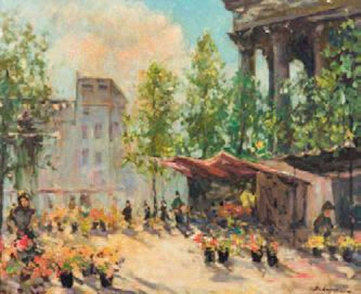 Marché aux fleurs, place de la Madeleine by Georgij Aleksandrovic Lapschin
