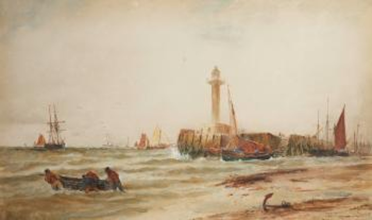 The entrance to Margate harbour by Thomas Bush Hardy