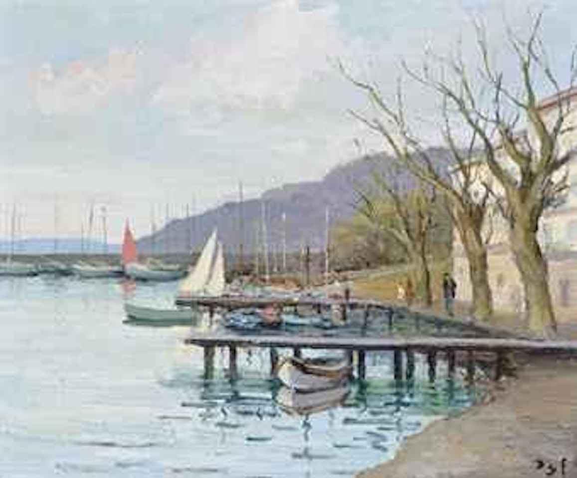 Voiliers en Provence à Golfe-Juan by Marcel Dyf