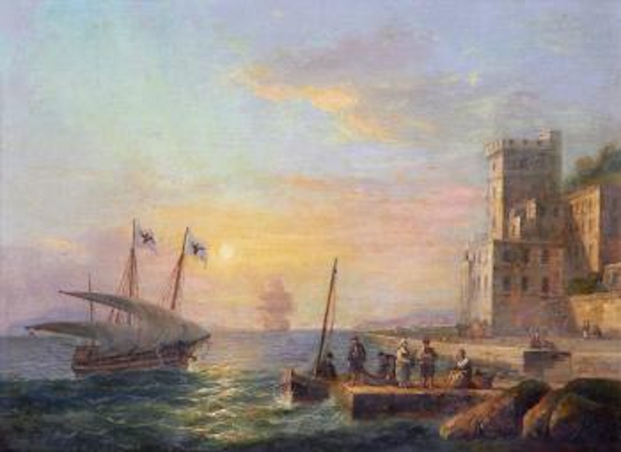 Ships returning to port by Thomas Luny