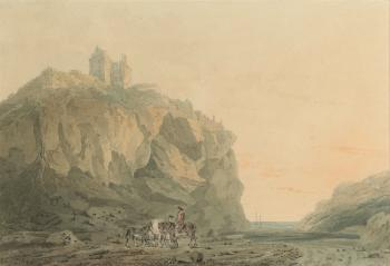 Dunotter Castle, Kincardineshire by Thomas Girtin