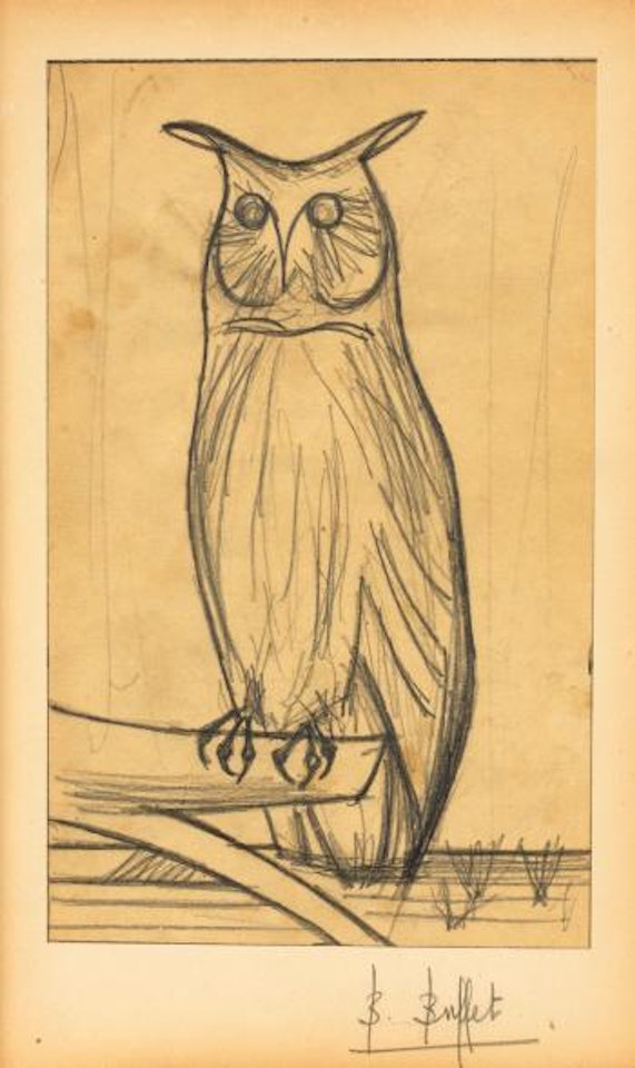 Hibou moyen-duc by Bernard Buffet