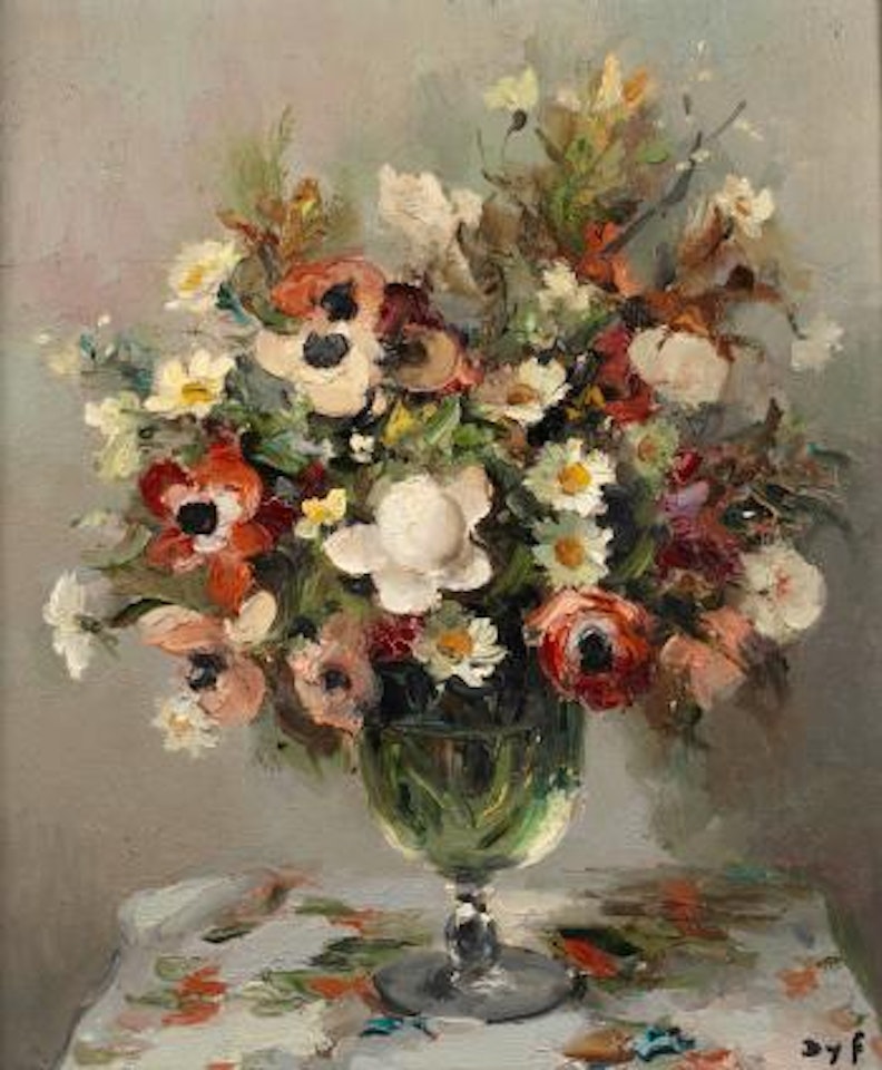 Roses et anémones by Marcel Dyf