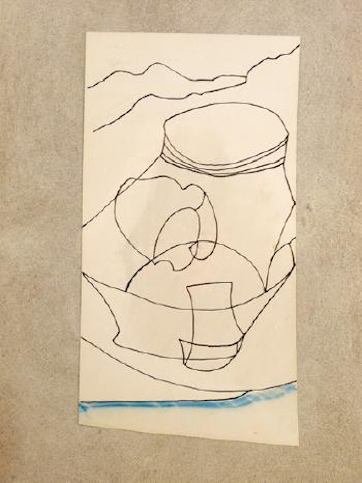 Glass and mountains by Ben Nicholson, O.M.